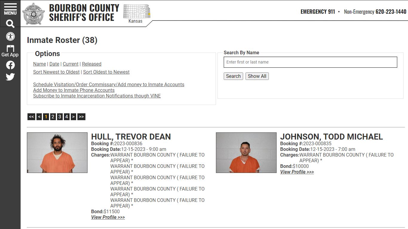 Inmate Roster - Bourbon County KS Sheriff’s Office